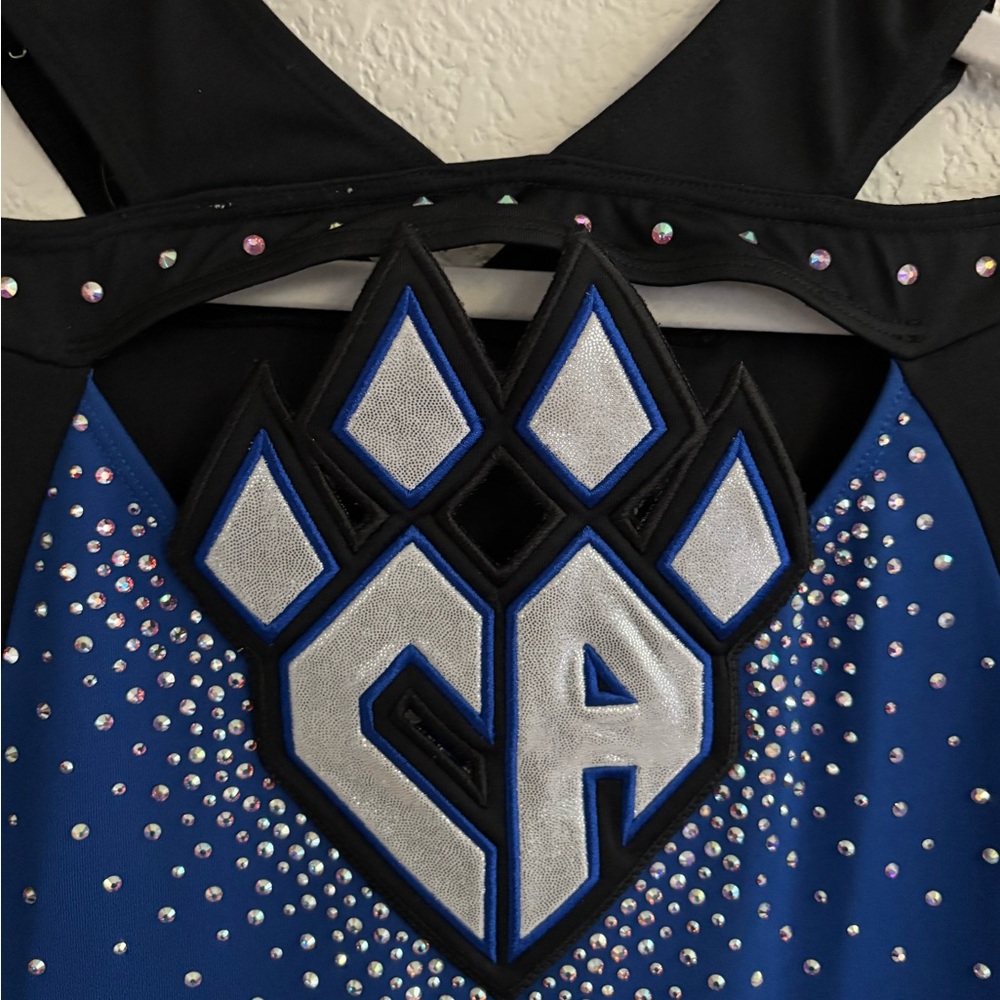 REBEL Cheer Athletics Blue Black Cheerleading Uniform AXS - Picture 12 of 12